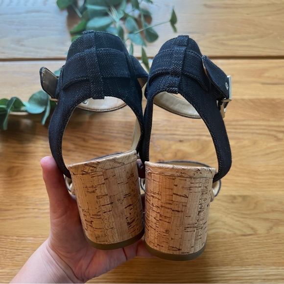 Franco Sarto ‘Melody’ Denim Cork Block Heels | Women’s Size 8M - Picture 6 of 7